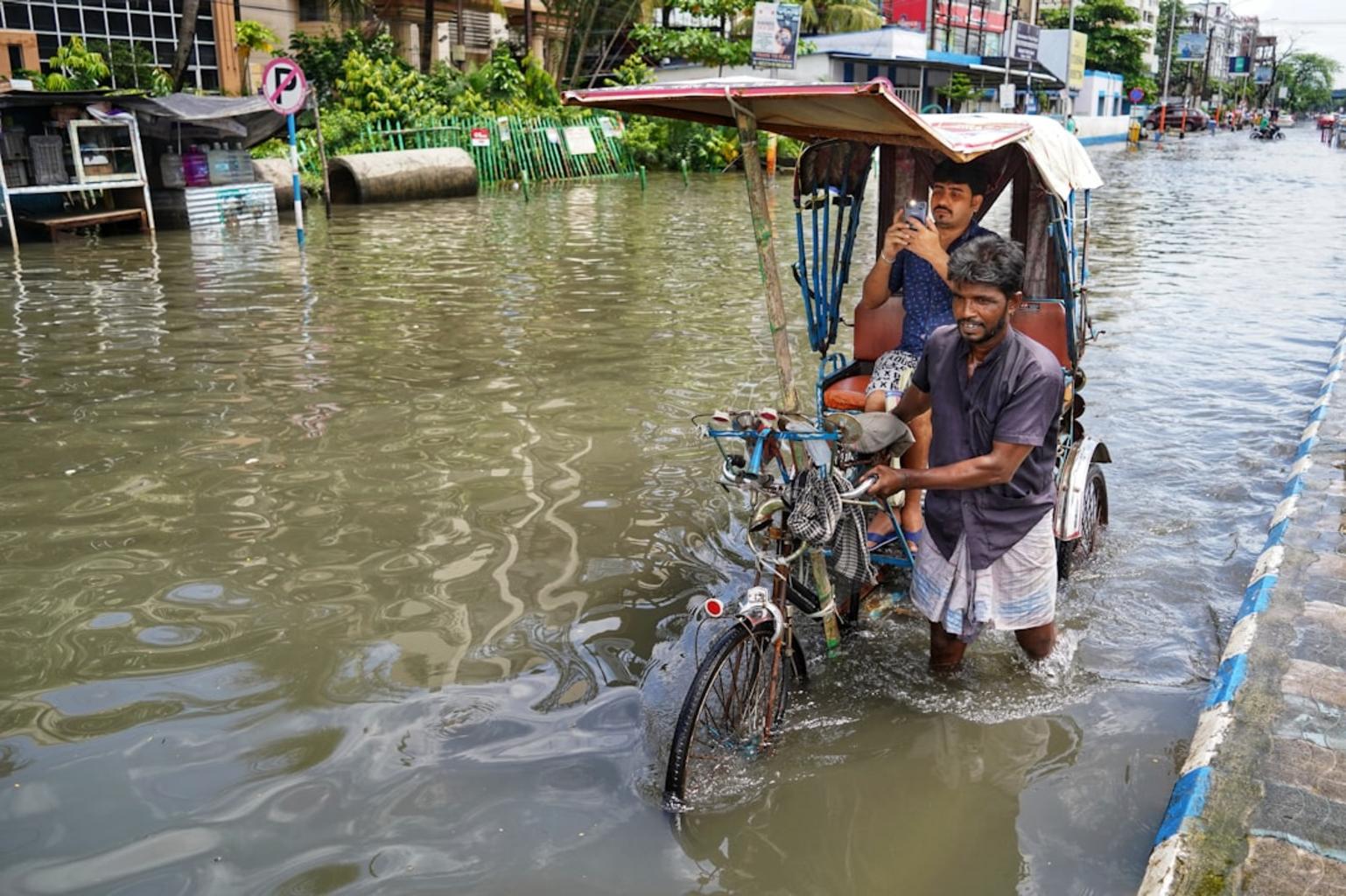 Kolkata cityscape in September with fewer tourists