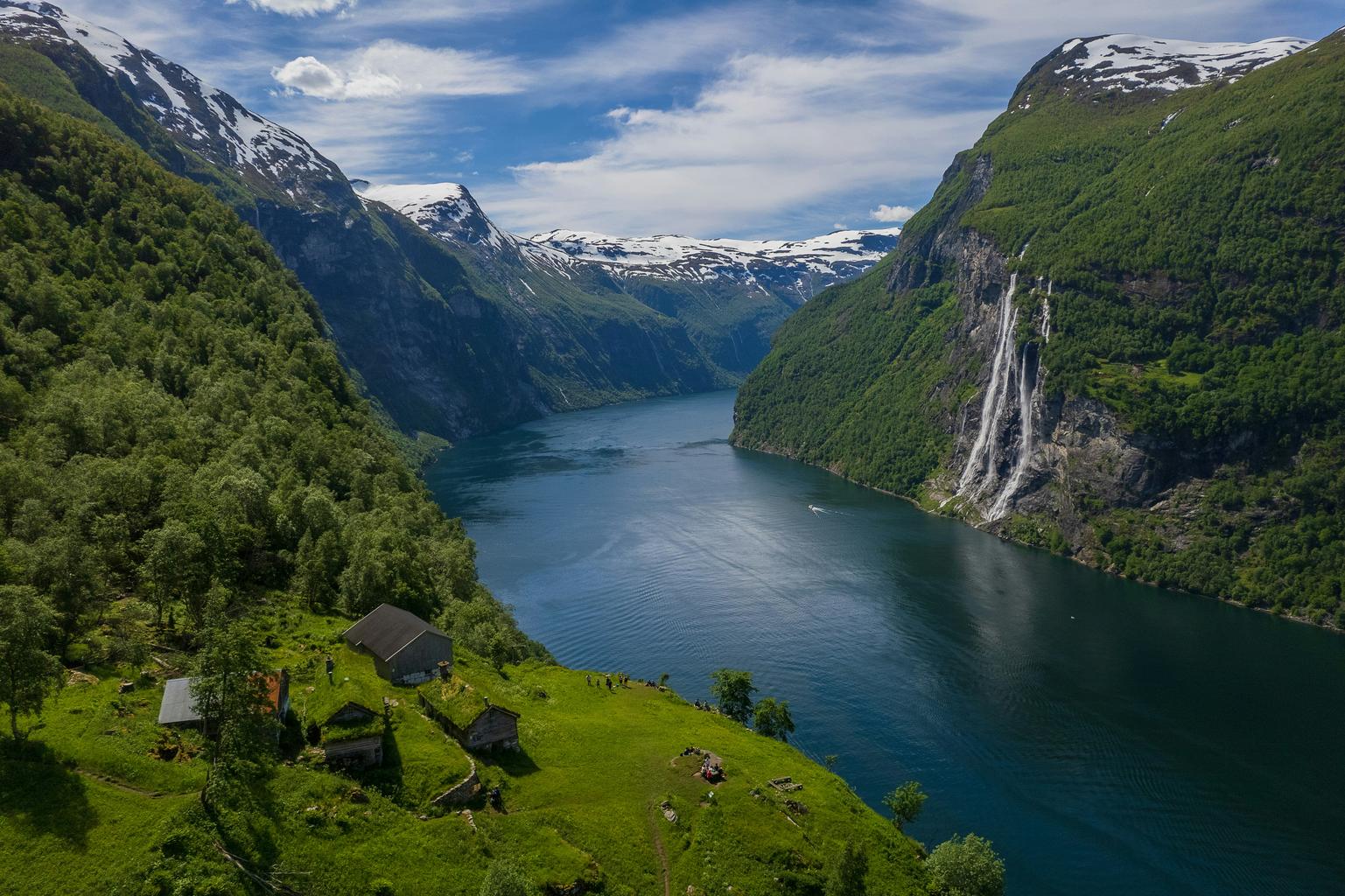 Norwegian fjords and EV charging on Atlantic Ocean Road